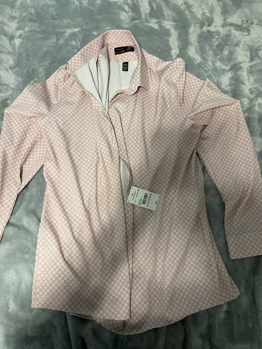 jf j.ferrar Pink Patterned Men’s Dress Shirt